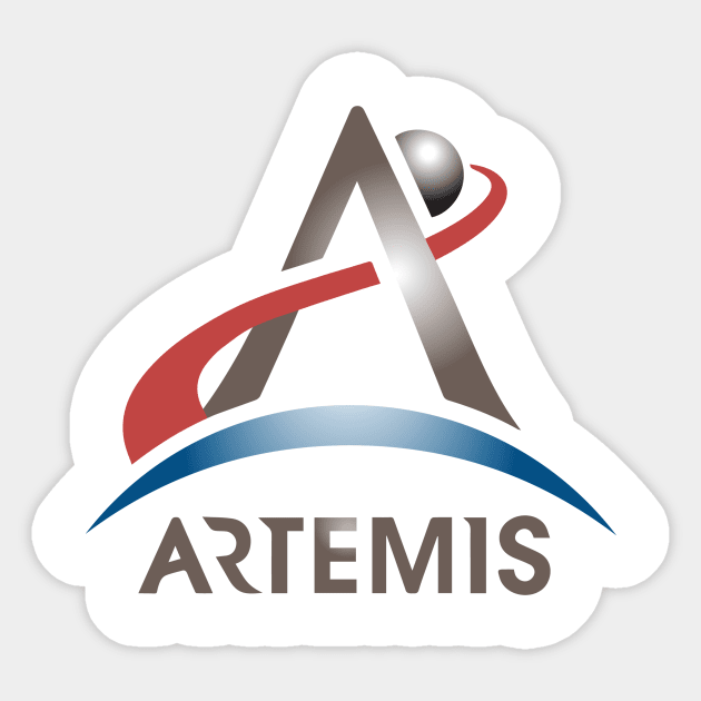 Artemis Program Logo (color version) Sticker by SpaceForceOutfitters